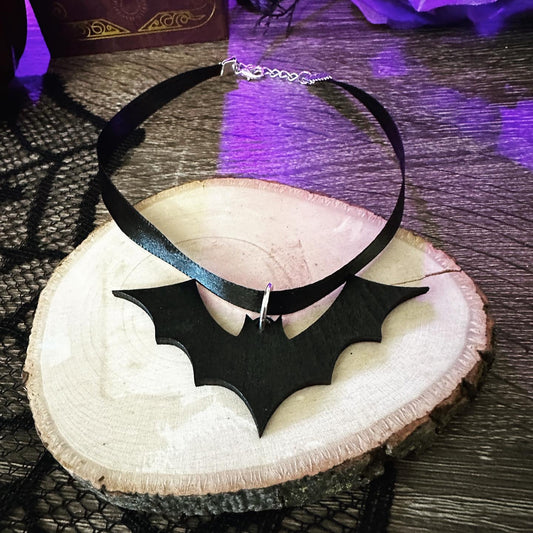 Black Bat Choker Necklace