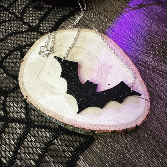 Sparkly Bat Necklace