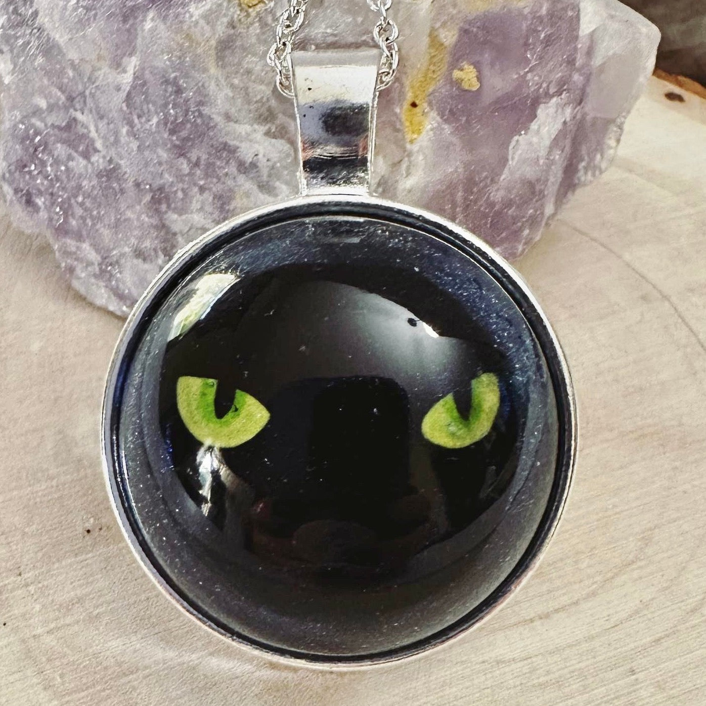 Cat Eye Necklace | Spooky Jewelry | Pet Spirit | Cat Lover Necklace