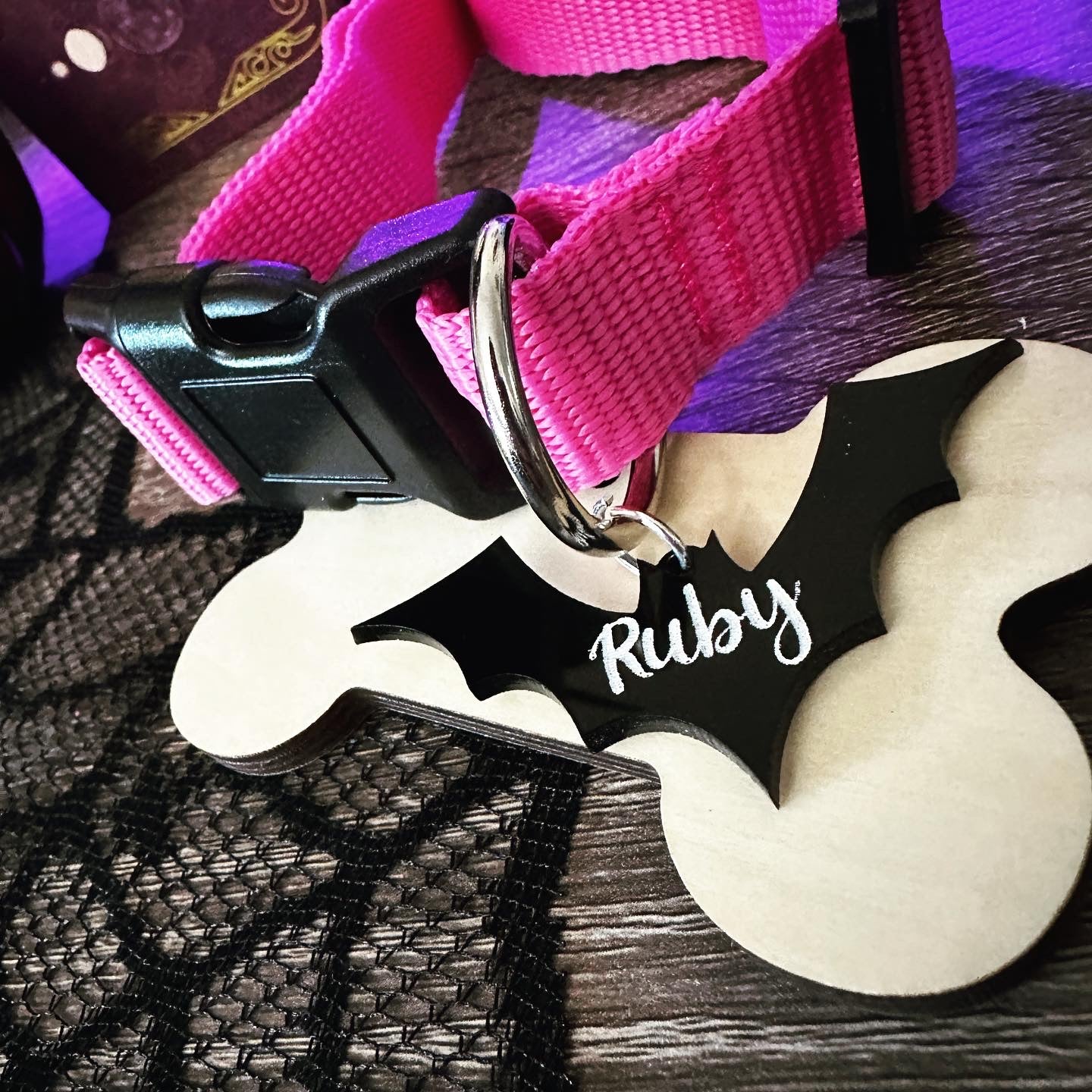 Bat Shaped Pet Tag