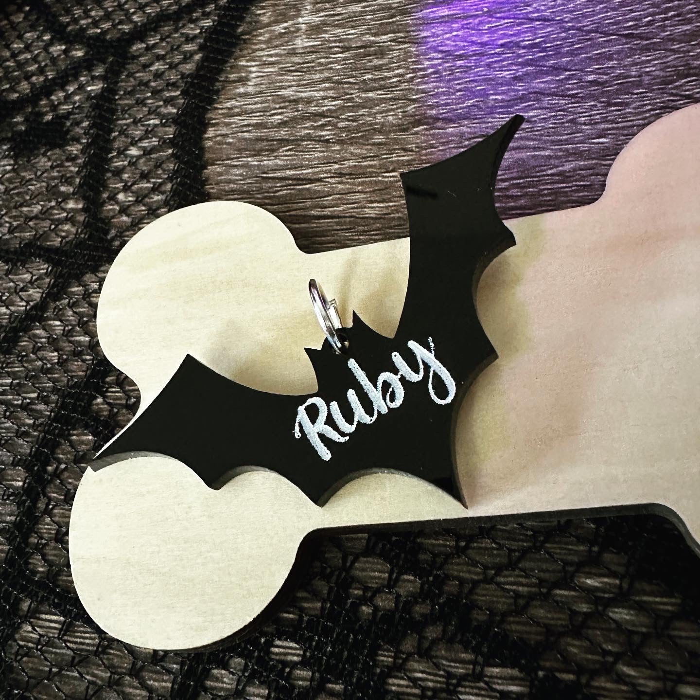 Bat Shaped Pet Tag