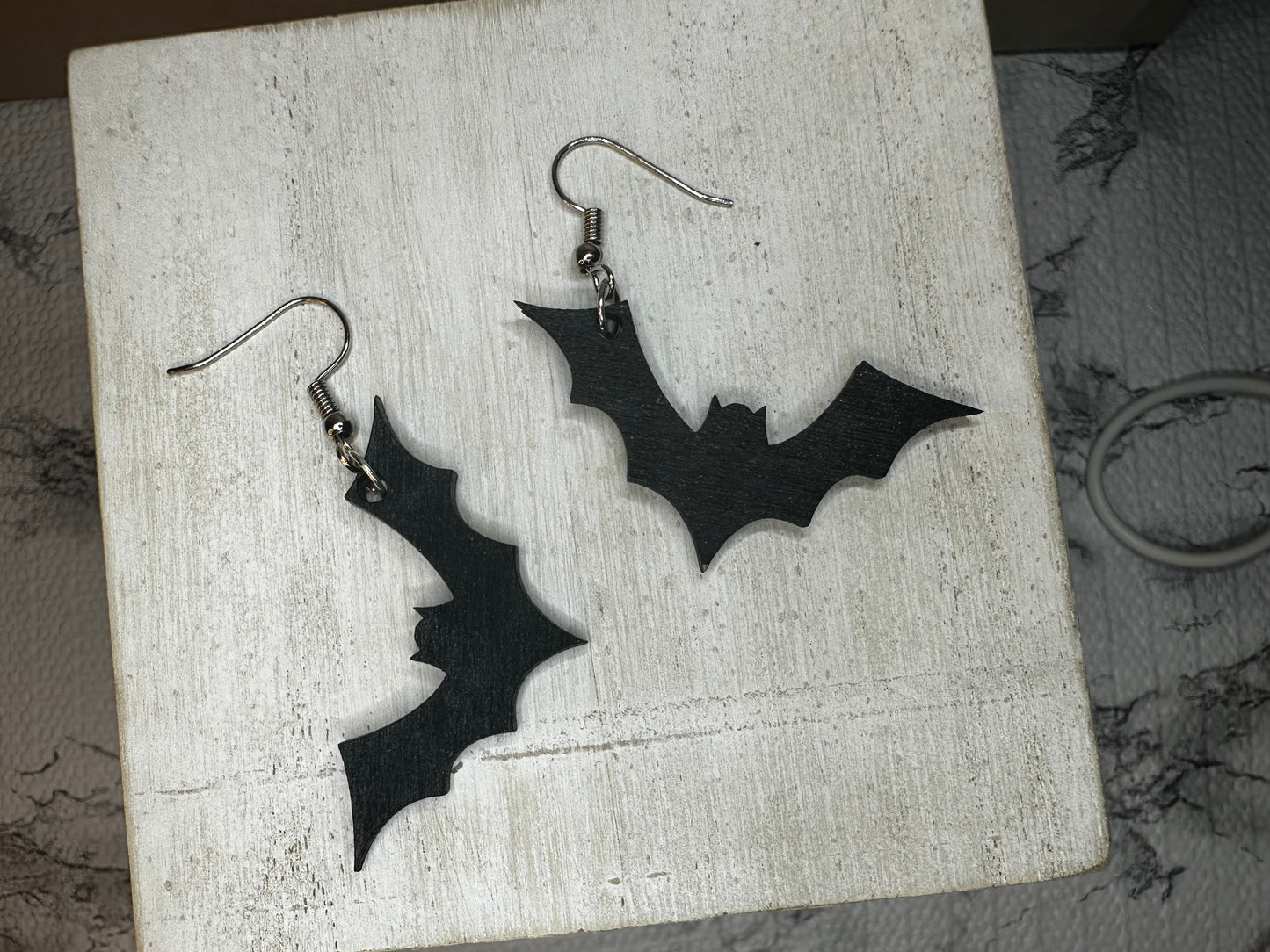 Black Bat Earrings