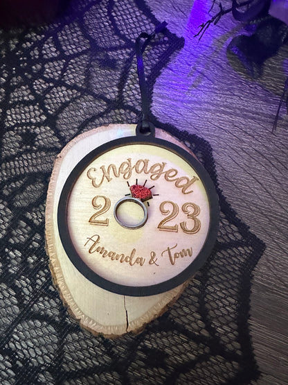 Custom Gothic Engagement Ornament