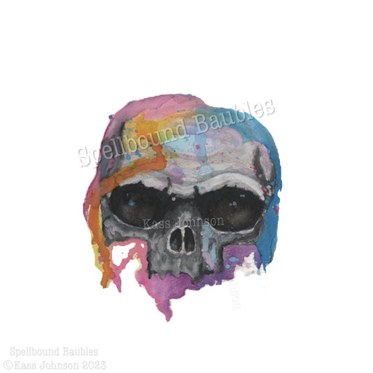 Skull Watercolor Print