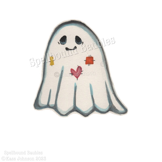 Patches the Ghost Watercolor Print