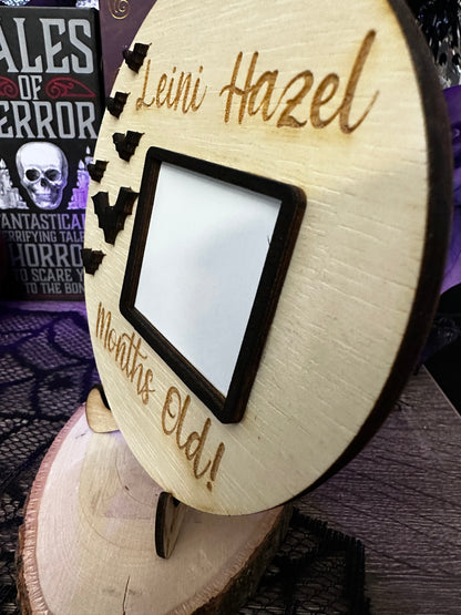 Personalized Bats Dry Erase Milestone Sign