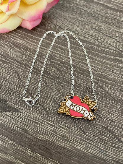 Mom Tattoo Necklace